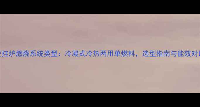 壁挂炉燃烧系统类型冷凝式冷热两用单燃料选型指南与能效对比
