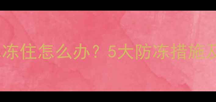 图片 壁挂炉生活用水冻住怎么办？5大防冻措施及应急处理指南1