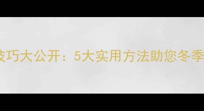 图片 壁挂炉省气技巧大公开：5大实用方法助您冬季采暖零浪费1