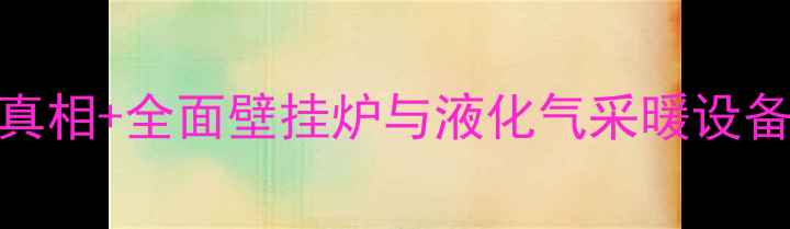 图片 壁挂炉能否使用液化气？真相+全面壁挂炉与液化气采暖设备的适配性及使用注意事项