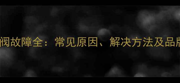 壁挂炉自动排气阀故障全常见原因解决方法及品牌型号对照指南