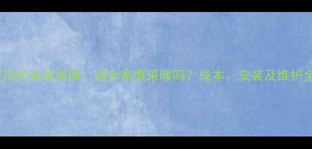 图片 壁挂炉自装指南：适合家庭采暖吗？成本、安装及维护全1