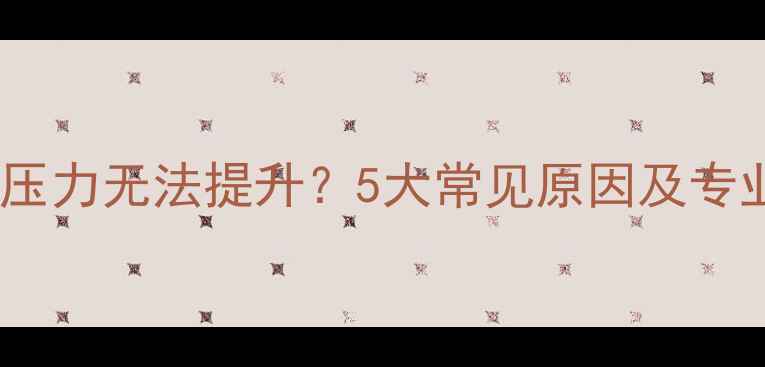 图片 壁挂炉补水压力无法提升？5大常见原因及专业处理方案1