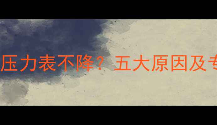 图片 壁挂炉补水后压力表不降？五大原因及专业处理方案2