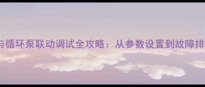 壁挂炉补水泵与循环泵联动调试全攻略从参数设置到故障排查的实战指南
