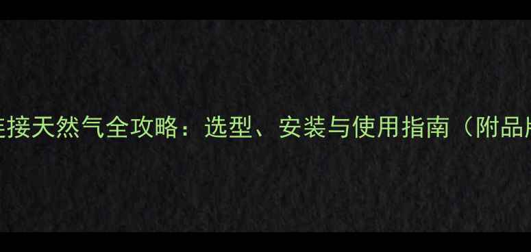 图片 壁挂炉连接天然气全攻略：选型、安装与使用指南（附品牌对比）