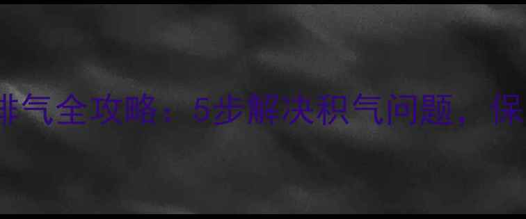 图片 壁挂炉采暖排气全攻略：5步解决积气问题，保障供暖效率1