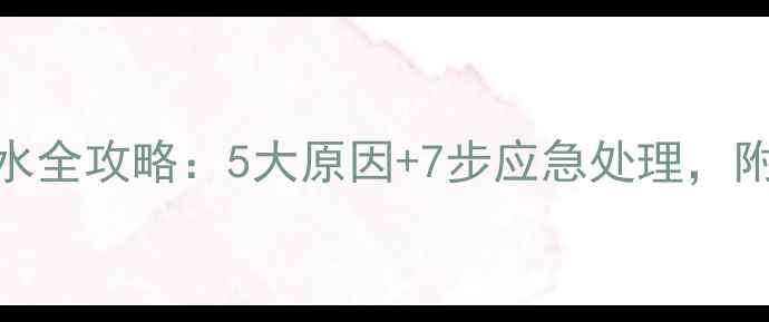 图片 壁挂炉采暖漏水全攻略：5大原因+7步应急处理，附检修视频教程