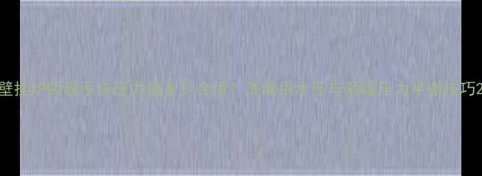 图片 壁挂炉采暖系统压力值多少合适？洗澡用水压与采暖压力平衡技巧2