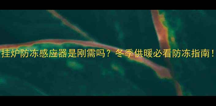 图片 壁挂炉防冻感应器是刚需吗？冬季供暖必看防冻指南！2