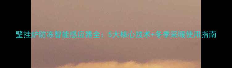 图片 壁挂炉防冻智能感应器全：5大核心技术+冬季采暖使用指南