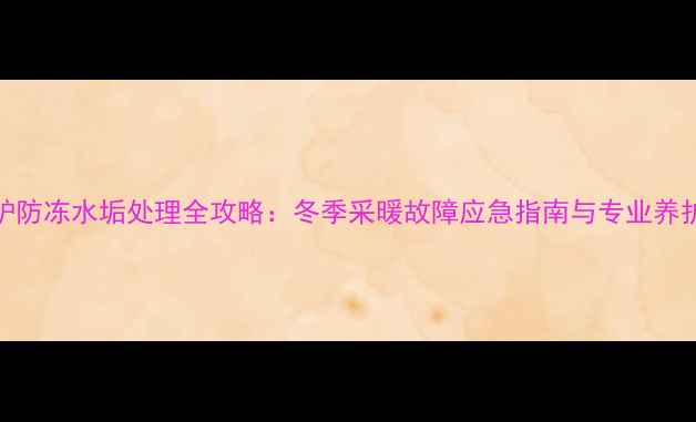 图片 壁挂炉防冻水垢处理全攻略：冬季采暖故障应急指南与专业养护方案