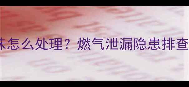 图片 壁挂炉附近煤气味怎么处理？燃气泄漏隐患排查与安全操作指南1