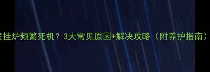 图片 壁挂炉频繁死机？3大常见原因+解决攻略（附养护指南）1