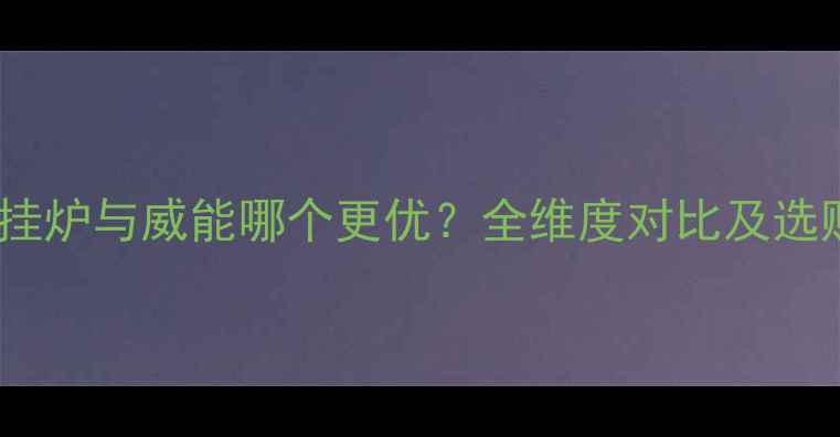 图片 夏贝壁挂炉与威能哪个更优？全维度对比及选购指南1