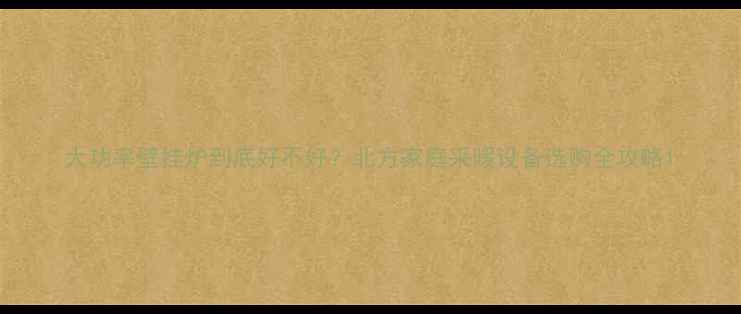 大功率壁挂炉到底好不好北方家庭采暖设备选购全攻略