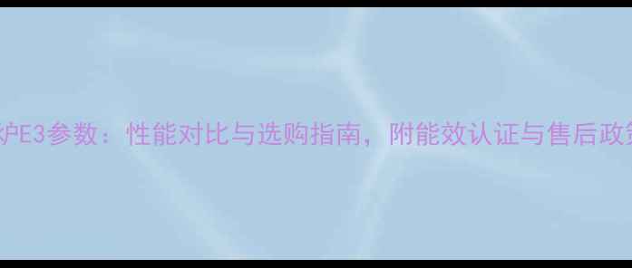 图片 大宇壁挂炉E3参数：性能对比与选购指南，附能效认证与售后政策全解读1