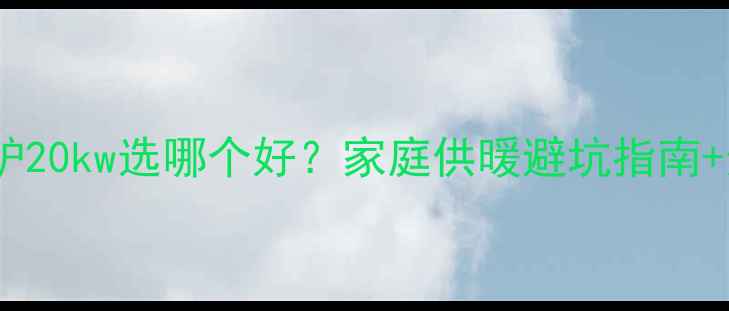 图片 天然气壁挂炉20kw选哪个好？家庭供暖避坑指南+选购全攻略1
