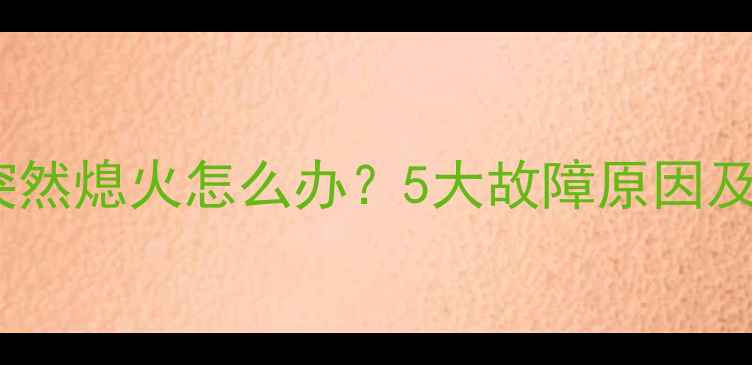 图片 天然气壁挂炉突然熄火怎么办？5大故障原因及专业维修指南1