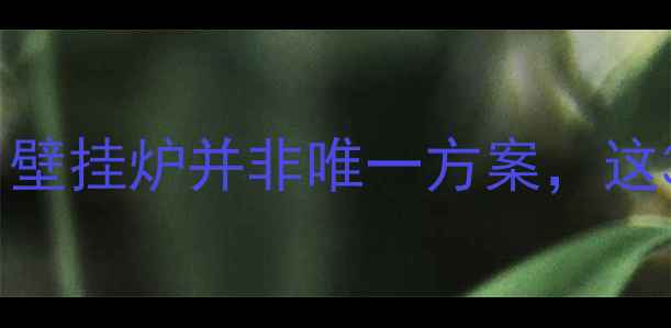 天然气采暖新选择壁挂炉并非唯一方案这3种设备更节能