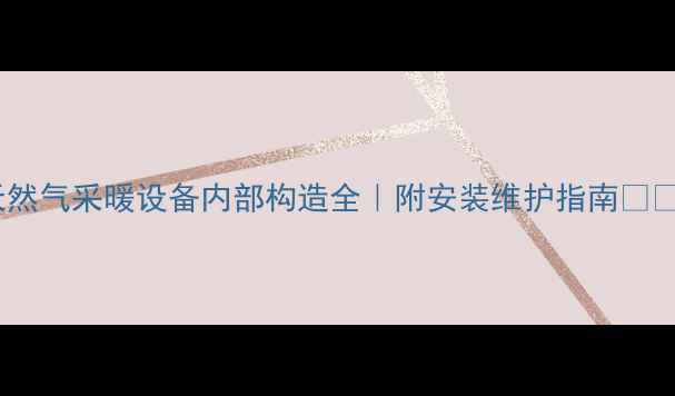 天然气采暖设备内部构造全附安装维护指南