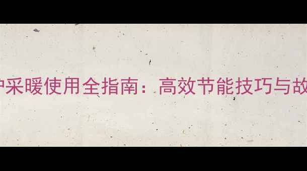 图片 天燃气壁挂炉采暖使用全指南：高效节能技巧与故障排除方法2