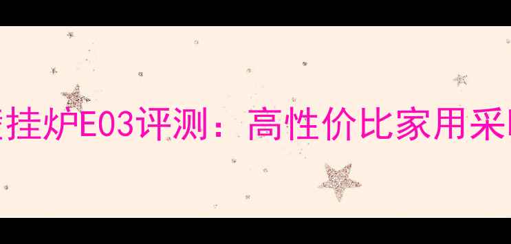 图片 奥尔巴赫壁挂炉E03评测：高性价比家用采暖设备推荐