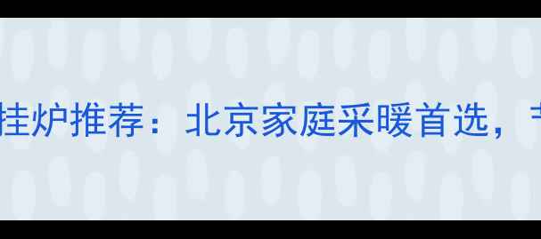 图片 奥尔巴赫燃气壁挂炉推荐：北京家庭采暖首选，节能省气又耐用2