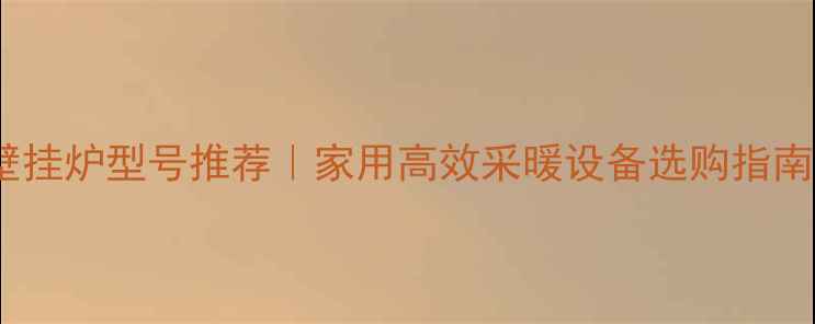 威能24kw壁挂炉型号推荐家用高效采暖设备选购指南全型号