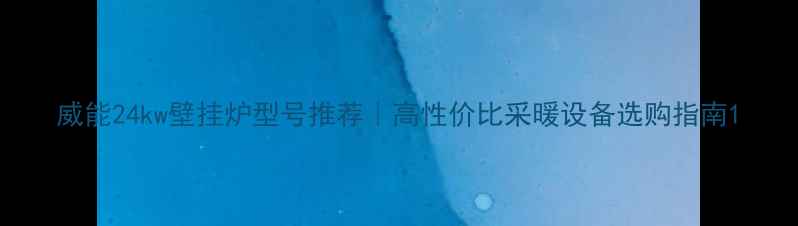 威能24kw壁挂炉型号推荐高性价比采暖设备选购指南