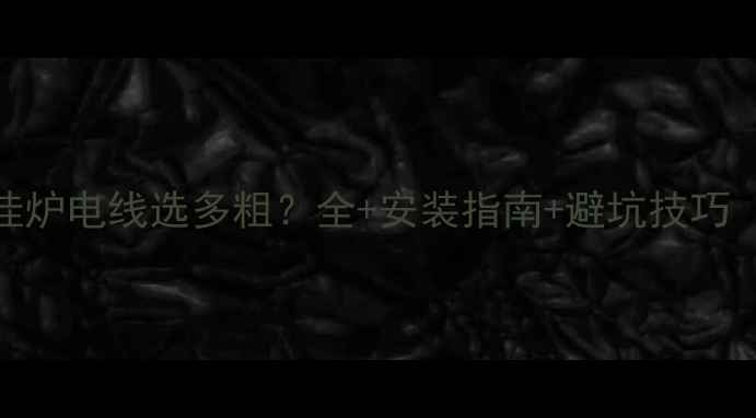 图片 威能24kw壁挂炉电线选多粗？全+安装指南+避坑技巧（附参数表）