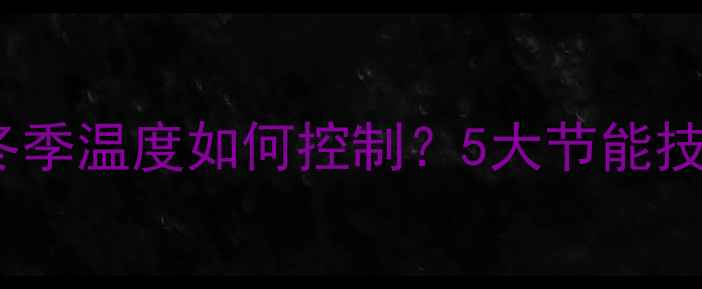 威能壁挂炉暖气片冬季温度如何控制5大节能技巧让全家温暖又省电