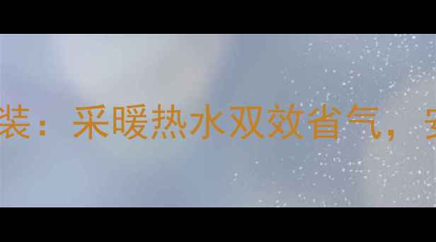 图片 威能壁挂炉+热水器套装：采暖热水双效省气，安装攻略+省钱指南🔥1