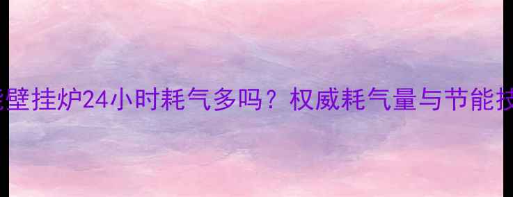 威能壁挂炉24小时耗气多吗权威耗气量与节能技巧