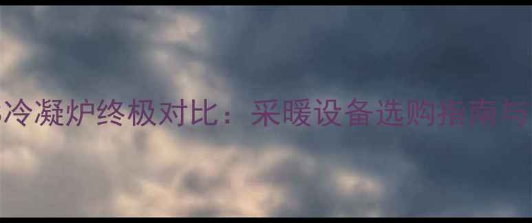 图片 威能壁挂炉VS冷凝炉终极对比：采暖设备选购指南与节能性能深度