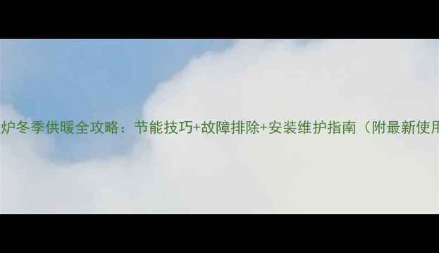 图片 威能壁挂炉冬季供暖全攻略：节能技巧+故障排除+安装维护指南（附最新使用手册）1