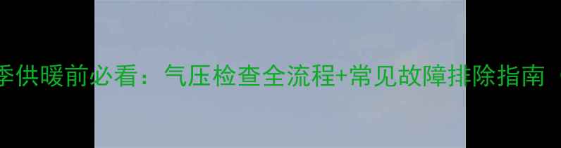 图片 威能壁挂炉冬季供暖前必看：气压检查全流程+常见故障排除指南（附操作视频）