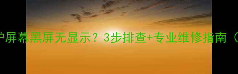图片 威能壁挂炉屏幕黑屏无显示？3步排查+专业维修指南（附图解）1