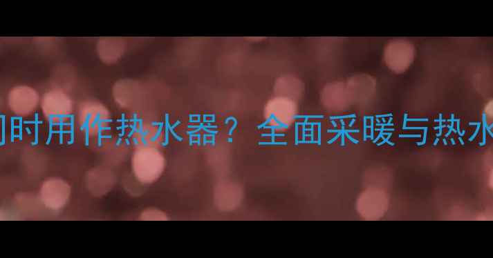 图片 威能壁挂炉能否同时用作热水器？全面采暖与热水双功能使用指南2