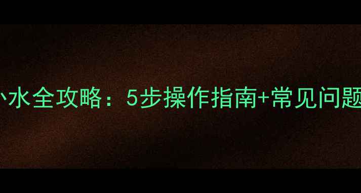 图片 威能壁挂炉补水全攻略：5步操作指南+常见问题（附图解）1
