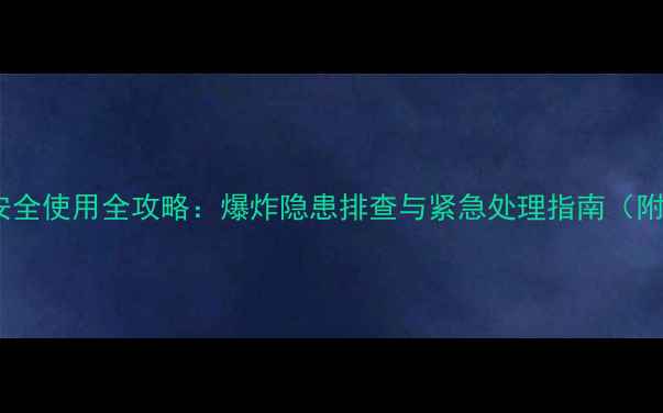 图片 威能燃气壁挂炉安全使用全攻略：爆炸隐患排查与紧急处理指南（附官方维护建议）1