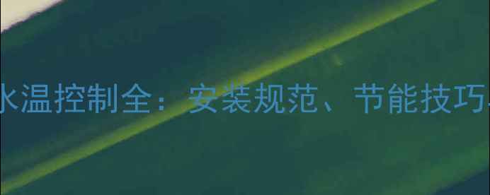 图片 威能锅炉暖气片水温控制全：安装规范、节能技巧与故障排除指南2