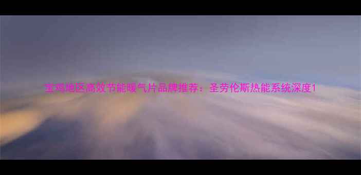 图片 宝鸡地区高效节能暖气片品牌推荐：圣劳伦斯热能系统深度1