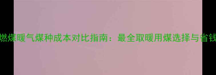 图片 家庭燃煤暖气煤种成本对比指南：最全取暖用煤选择与省钱攻略