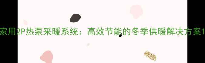 图片 家用2P热泵采暖系统：高效节能的冬季供暖解决方案1
