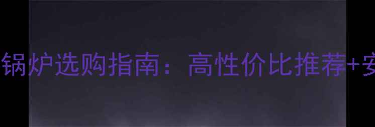 图片 家用天然气供暖锅炉选购指南：高性价比推荐+安装避坑全攻略2