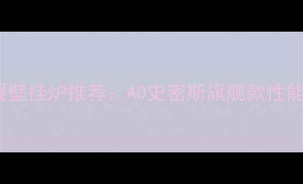 家用智能采暖壁挂炉推荐A0史密斯旗舰款性能与选购指南