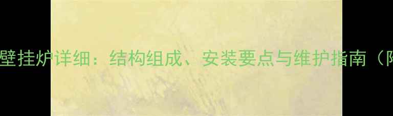 图片 家用燃气壁挂炉详细：结构组成、安装要点与维护指南（附图解）1