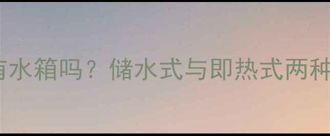 图片 家用燃气采暖炉有水箱吗？储水式与即热式两种类型及选购指南1