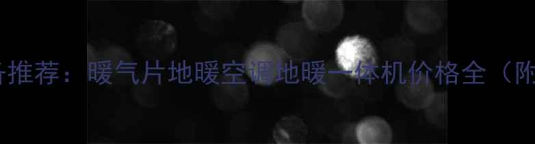 图片 家用采暖设备推荐：暖气片地暖空调地暖一体机价格全（附选购指南）1